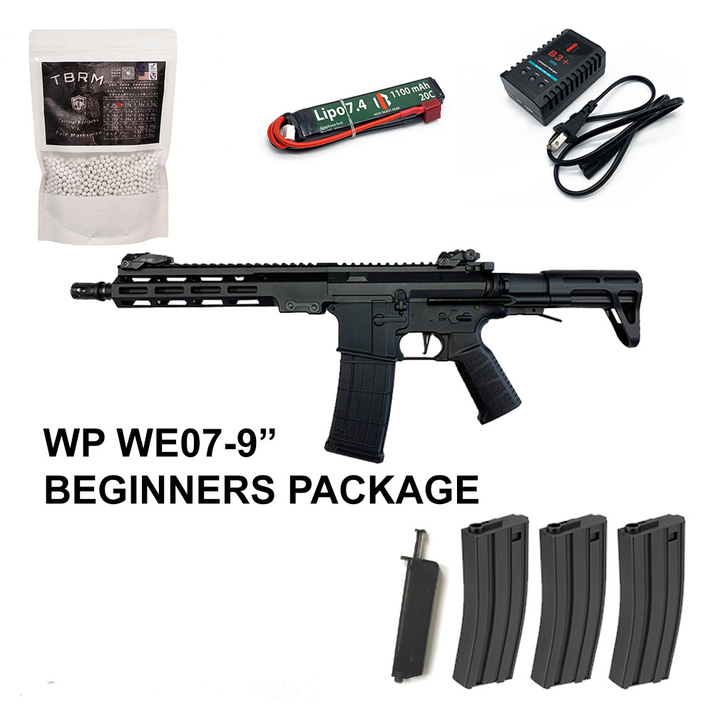 Beginners Bundle HOTEL - Well Pro WE07 M4 9" SBR AEG - 30 rps ETU