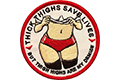 Thick Thighs Save Lives Embroidery Patch (Vanilla)