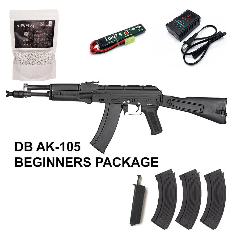 Beginners Bundle DELTA - Double Bell AK105 AEG - FULL STEEL METAL