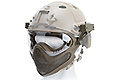 Pilot Face Mask w/ Steel Mesh Lower Face Protection Tan
