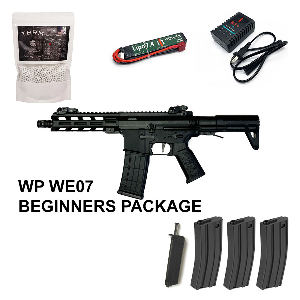 Beginners Bundle GOLF - Well Pro WE07 M4 SBR AEG - 30 rps ETU