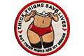 Thick Thighs Save Lives Embroidery Patch (Chocolate)